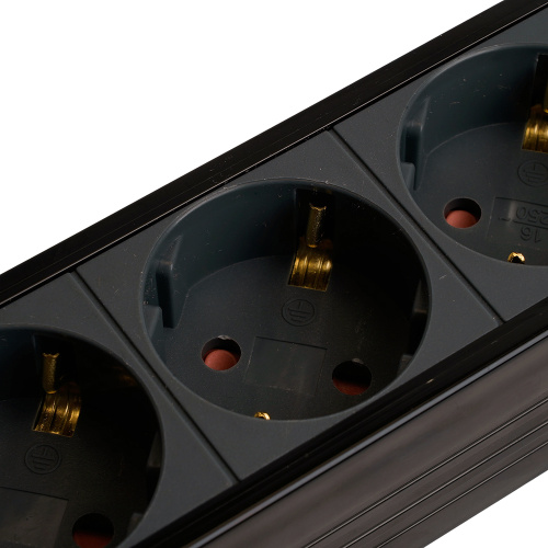 Сетевой фильтр 6-местный с/з STEKKER 3x1мм2, 1,8 м, 250В, 16А, серия Techno, HM22-61-02, черный фото 7