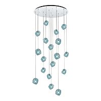 SL1175.113.18 Светильник подвесной ST-Luce Хром/Светло-голубой E14 18*40W PORTICI