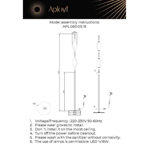 Торшер APL.060.05.18 фото 12