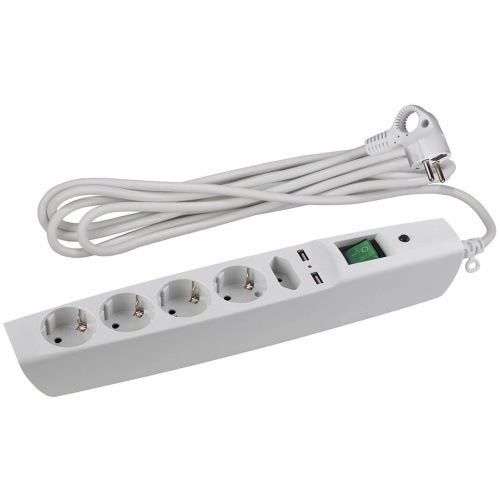 Сетевой фильтр ЭРА SFU-5es-2m-W C0043327 Сетевой фильтр ЭРА SFU-5es-2m-W C0043327