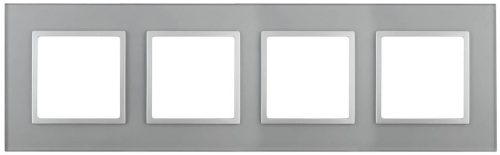 Рамка 4-постовая ЭРА Elegance 14-5104-03 Б0034526 Рамка 4-постовая ЭРА Elegance 14-5104-03 Б0034526