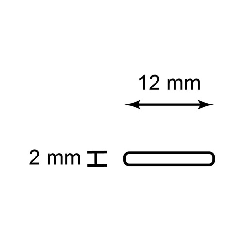 Профиль  накладной 12х2мм, алюминиевый, серебро, 2м, CAB285 фото 3