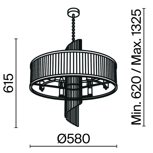 Подвесной светильник Maytoni MOD174PL-06G фото 6