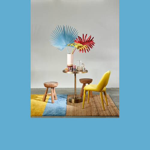 Искусственные цветы Fan palm leaf light blue фото 2