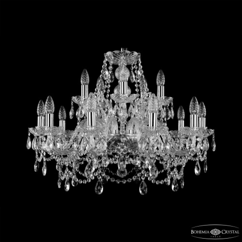 Люстра хрустальная 1411/10+5/240 Ni Bohemia Ivele Crystal (Богемия Ивеле Кристалл)