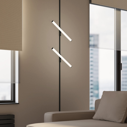 DK5355-BK Светильник для трека Air, серия Ray 4000 со светодиодом, L500*W35*H79mm,?33, 48V DC, 12W, RA?90, 120°, 4000K, IP20, черный, алюминий фото 2