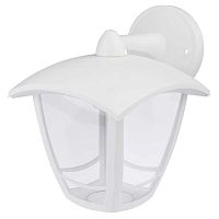 Садово-парковый светильник ЭРА «Дели 2» НБУ 07-40-002 белый 4-гранный настенный IP44 Е27 max60Вт Б0051196