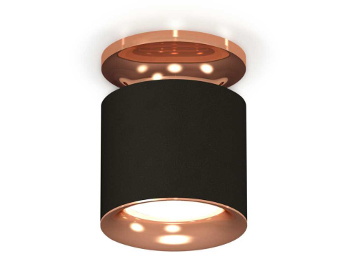 Комплект накладного светильника Ambrella light Techno Spot XS7402122 SBK/PPG черный песок/золото розовое полированное (N7930, C7402, N7015)