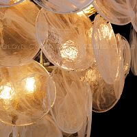 Люстра Cloyd LINZE-B C18 / Ø80 см - латунь - белое стекло (арт.11676)