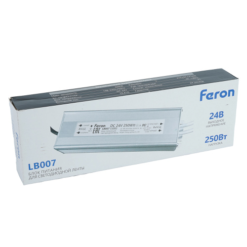 Трансформатор электронный для светодиодной ленты 250W 24V IP67 (драйвер), LB007 FERON фото 7