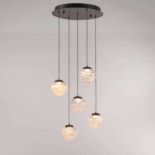 Подвесной светильник MD25030003-5A matt black/clear фото 4