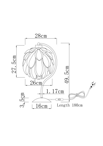 Лампа настольная Moderli V11012-T Flake фото 5