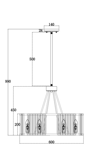 Подвесной светильник Maytoni MOD087PL-06G фото 2