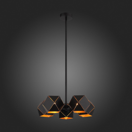 SL258.402.05 Люстра потолочная ST-Luce Черный/Черный, Золото E14 5*40W ENIGMA фото 5