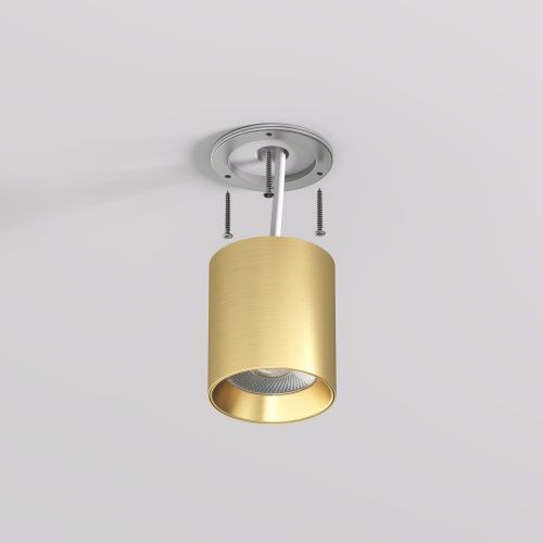 DK2610-SB Накладной светильник SHINE TUBE со светодиодом, D70*H80, IP20, 3000К, 10W, RA?90, сатинированная латунь, алюминий фото 4