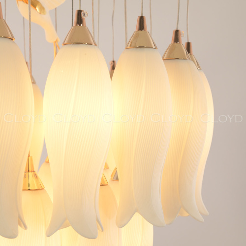 Люстра Cloyd ARGANA C30 / Ø60 см - керамика - E14 - белый (арт.11236) фото 2