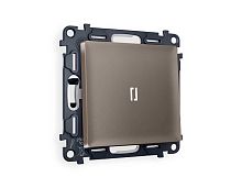 Комплект механизма 1-кл выключателя AMBRELLA VOLT с подсветкой 5600K ALFA Темная бронза матовый QUANT (AP6320, VM101, G14W) MA632015