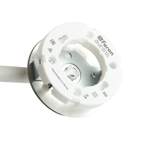 Светильник под лампу настольный Feron DE365 ECHO 12W, 230V, GX53, белый, с  антибликовой сеточкой фото 4