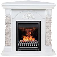 Электрокамин RealFlame Athena Corner GR белый с очагом 3D Oregan