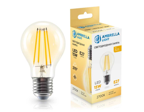 Лампа светодиодная Лон A60 15W 2700K Ambrella light Bulding 601513 фото 3