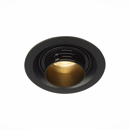 ST701.438.07 Св-к встр. Zoom Черный LED 1*7W 3000K 560Lm Ra 15°-60° IP20 D90xH65 170-240V Встраиваемые светильники фото 8
