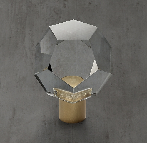 Ручка-кнопка Camden Crystal d.3.2 Lac.Burnished Brass