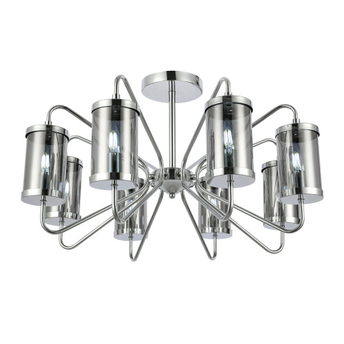 SLE102302-08 Светильник потолочный Хром/Дымчатый E14 8*40W VALIERI фото 8