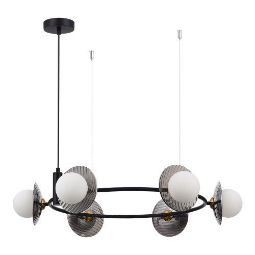 SL1521.413.06 Светильник подвесной ST-Luce Черный/Дымчатый, Белый G9 6*5W 4000K NOON фото 4