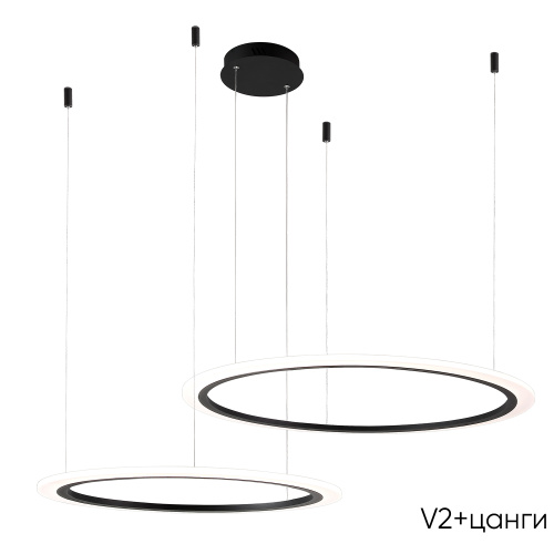 Люстра Crystal Lux MANZANA SP53W LED  BLACK фото 3