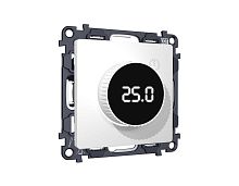 Комплект механизма терморегулятора теплого пола с цифровым дисплеем с подсветкой 16A-250V ALFA Белый матовый QUANT (AP1258, VM1385) MA125810