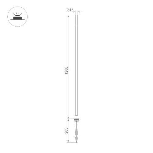 Ландшафтный светодиодный светильник Arlight KT-Canna-L1200-1W Warm3000 034164 фото 4