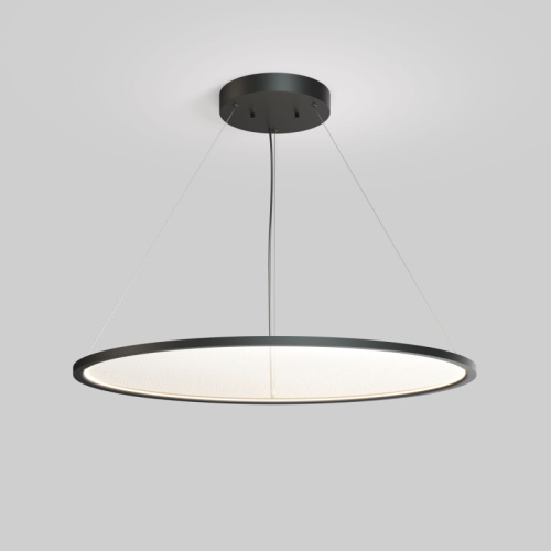 Подвесной светильник горизонтальный VEIL, 80 Вт, ?1000?В1500 мм, LED 2700-6000K, IP20, пульт Д/У (в комплекте), черный, алюминий, акрил Подвесной светильник горизонтальный VEIL, 80 Вт, ?1000?В1500 мм, LED 2700-6000K, IP20, пульт Д/У (в комплекте), черный, алюминий, акрил