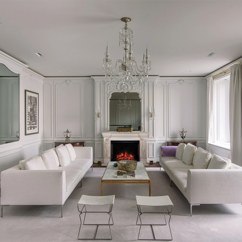 Электрокамин RealFlame Diva 33 WTбелый дуб с золотой патиной с очагом Epsilon 33 фото 3