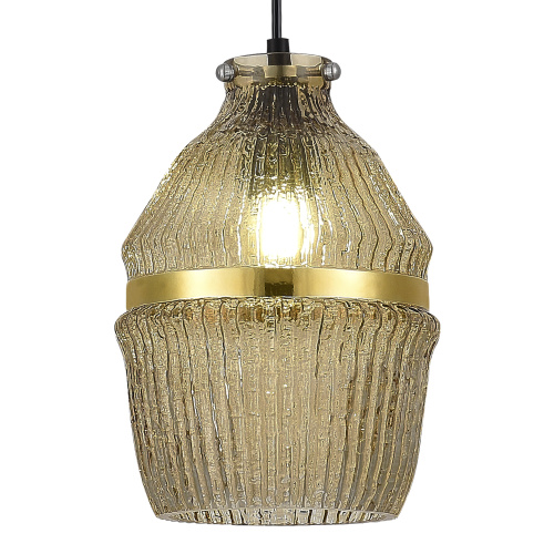 SL1661.403.01 Светильник подвесной ST-Luce Черный/Янтарный E27 1*40W COCOON фото 3