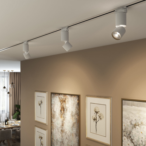 Трековый светильник для однофазного шинопровода Sens белый матовый 10 Вт 4200K 85047/01 фото 2