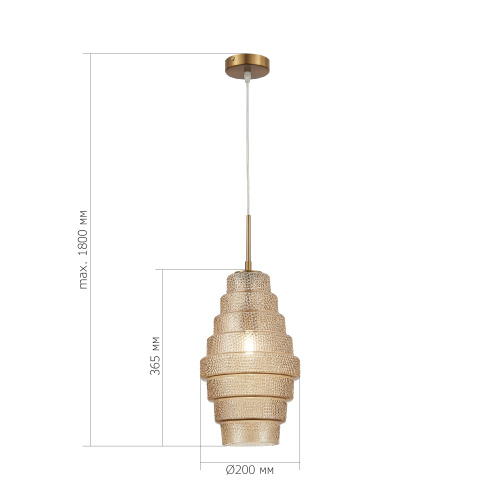 SL1001.203.01 Подвес ST-Luce Латунь/Коньячный E27 1*40W REXITE фото 2
