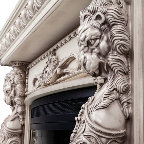 Каминокомплект ROMANO/ЛИОН Бежевый дуб с серой патиной с очагом Электроочаг FIRESTAR/ФАЕРСТАР 33 фото 6