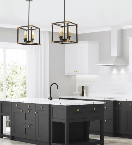 Подвесной светильник Lumina Deco Waldorf LDP 1140-4 BK+MD фото 4 Подвесной светильник Lumina Deco Waldorf LDP 1140-4 BK+MD фото 4