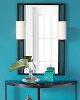 Черное зеркало с бра "Дуглас"