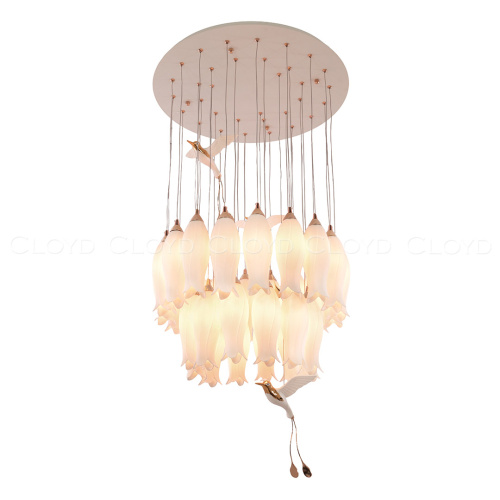 Люстра Cloyd ARGANA C30 / Ø60 см - керамика - E14 - белый (арт.11236) фото 5