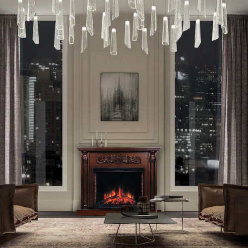 Каминокомплект SALFORD/ОЛИВА Светлый орех с очагом Электроочаг EPSILON/ЭПСИЛОН 33 фото 8