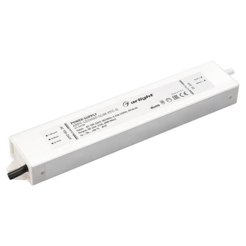 Блок питания Arlight ARPV-LG24060-SLIM-PFC-D (24V, 2.5A, 60W), IP67 031720 Блок питания Arlight ARPV-LG24060-SLIM-PFC-D (24V, 2.5A, 60W), IP67 031720