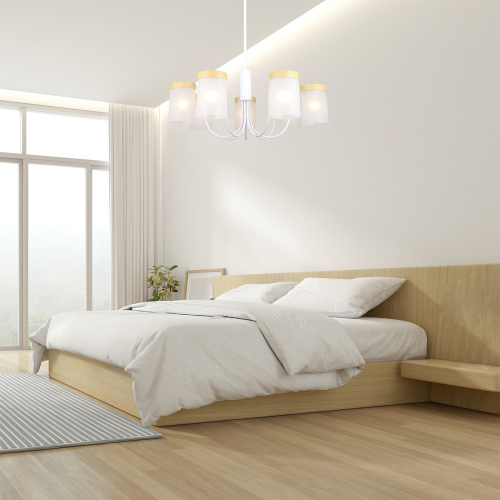 Светильник на штанге Escada 1172/7P E14*40W White/Wood фото 3
