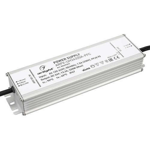 Блок питания Arlight ARPV-UH24320A-PFC 24V 320W IP67 13,3A 024272(1) Блок питания Arlight ARPV-UH24320A-PFC 24V 320W IP67 13,3A 024272(1)