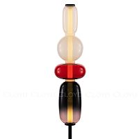 Торшер Cloyd SUPERNOVA-A F1 / выс. 130 см - 4 яруса - черный - красн. стекло (арт.40178)