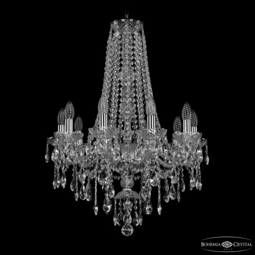 Люстра хрустальная 1415/10/200/h-75 Ni Bohemia Ivele Crystal (Богемия Ивеле Кристалл)