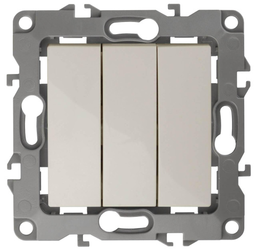 Выключатель трехклавишный ЭРА 12 10AX 250V 12-1107-02 Б0014670 Выключатель трехклавишный ЭРА 12 10AX 250V 12-1107-02 Б0014670