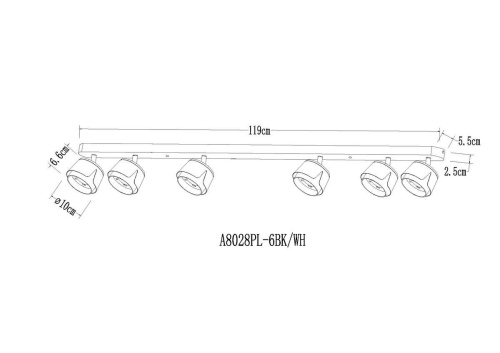 Спот Arte Lamp Amaks A8028PL-6WH фото 2