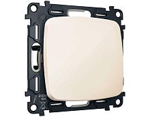 Комплект механизма 1-клавишного выключателя с самовозвратом Ambrella Volt OMEGA Бежевый глянец QUANT (OP3010, VM113) MO301050