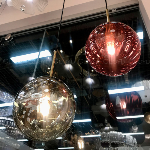 Подвесной светильник Cloyd BRINN-A P1 / Ø20 см - латунь - дымчатый (арт.11424) фото 3